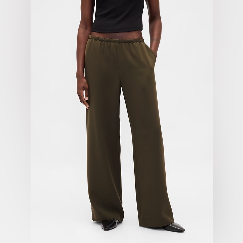 Nwt! Gap Moss Green Easy Wide-Leg Pants - Multiple Sizes 818696
